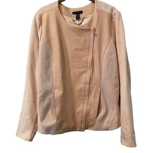 H By Halston Shades Of Pink Detailed Sweater Jacket Sz 14 Washable Pockets
